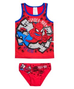 Set maiou si chiloti pentru copii alb Spiderman My hero 4-5ani