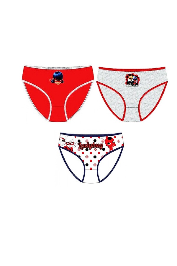 Set 3 perechi chiloti Ladybug 4-5 ani